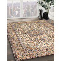 Traditional Sienna Brown Medallion Rug, tr4831