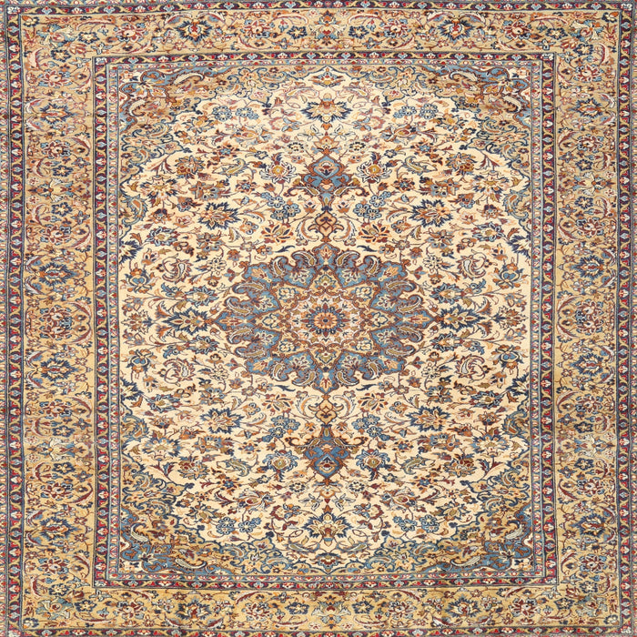 Round Machine Washable Traditional Sienna Brown Rug, wshtr4831