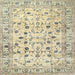 Round Machine Washable Traditional Khaki Gold Rug, wshtr4832