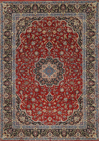 Machine Washable Traditional Deep Red Rug, wshtr483