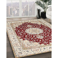 Traditional Desert Sand Beige Medallion Rug, tr484