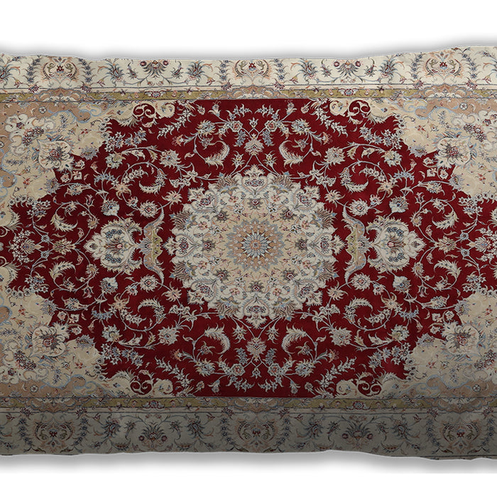 Traditional Classic Rectangular Desert Sand Beige Lumbar Throw Pillow, 13 inch by 19 inch, lbtr484