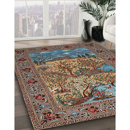 Traditional Brown Animal Rug in Family Room, tr488