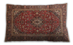 Traditional Classic Rectangular Saffron Red Lumbar Throw Pillow, 13 inch by 19 inch, lbtr48