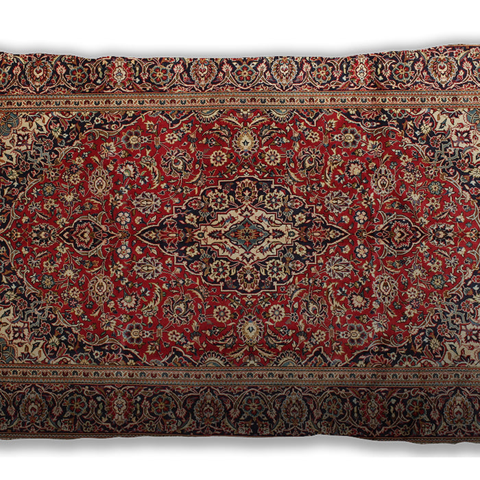 Traditional Classic Rectangular Saffron Red Lumbar Throw Pillow, 13 inch by 19 inch, lbtr48