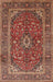 Traditional Saffron Red Medallion Rug, tr48