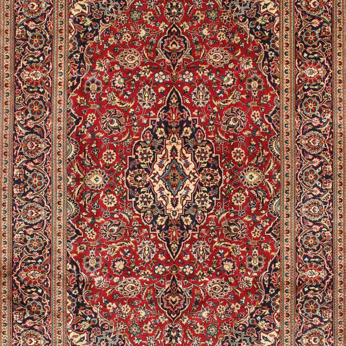 Traditional Saffron Red Medallion Rug, tr48