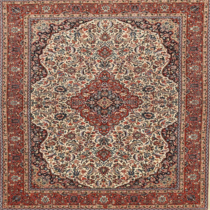 Square Traditional Red Medallion Rug, tr490