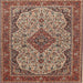 Square Traditional Red Medallion Rug, tr490