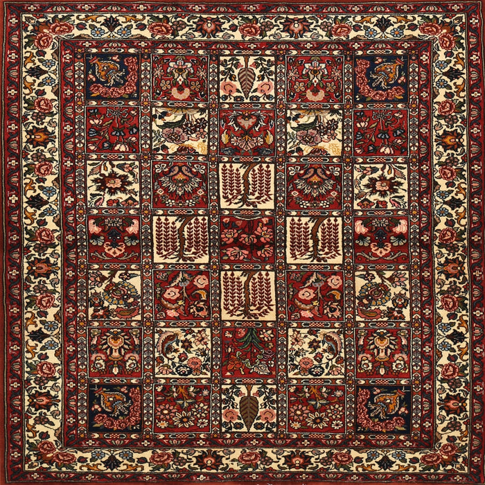 Round Machine Washable Traditional Maroon Red Rug, wshtr491