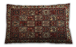 Traditional Classic Rectangular Maroon Red Lumbar Throw Pillow, 13 inch by 19 inch, lbtr491