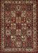 Traditional Maroon Red Animal Rug, tr491