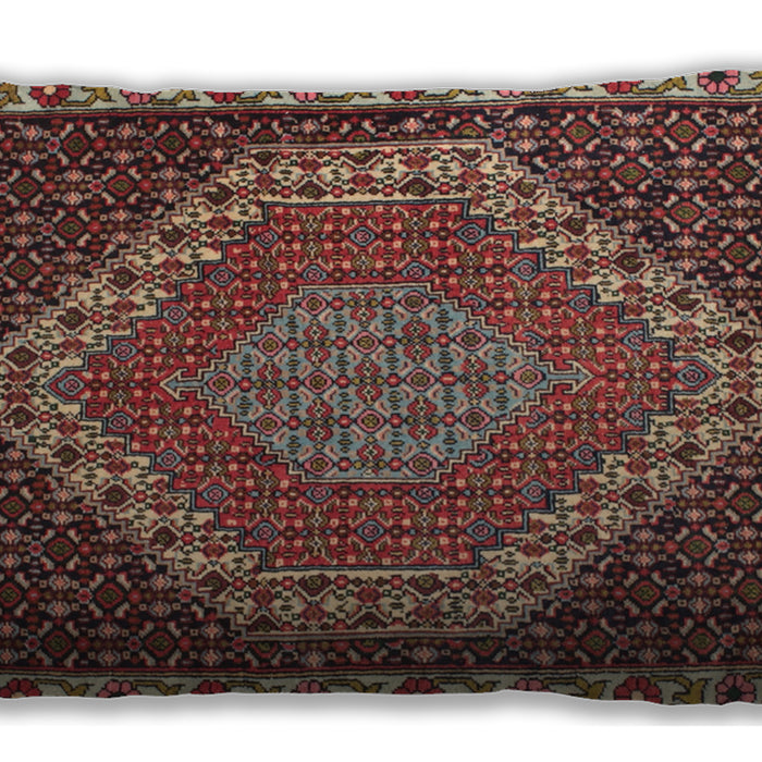 Traditional Classic Rectangular Dark Almond Brown Lumbar Throw Pillow, 13 inch by 19 inch, lbtr492