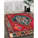 Traditional Dark Almond Brown Persian Rug in Family Room, tr493