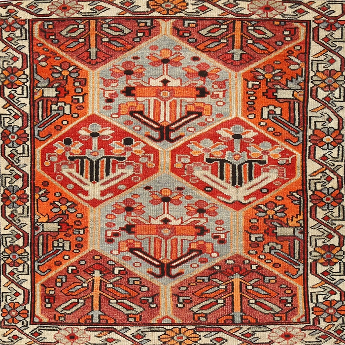 Square Traditional Sand Brown Persian Rug, tr495