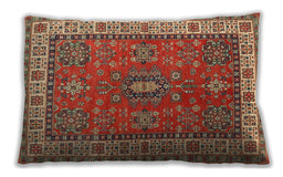 Traditional Classic Rectangular Red Lumbar Throw Pillow, 13 inch by 19 inch, lbtr497
