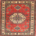 Round Machine Washable Traditional Peru Brown Rug, wshtr498