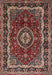 Traditional Orange Salmon Pink Medallion Rug, tr499