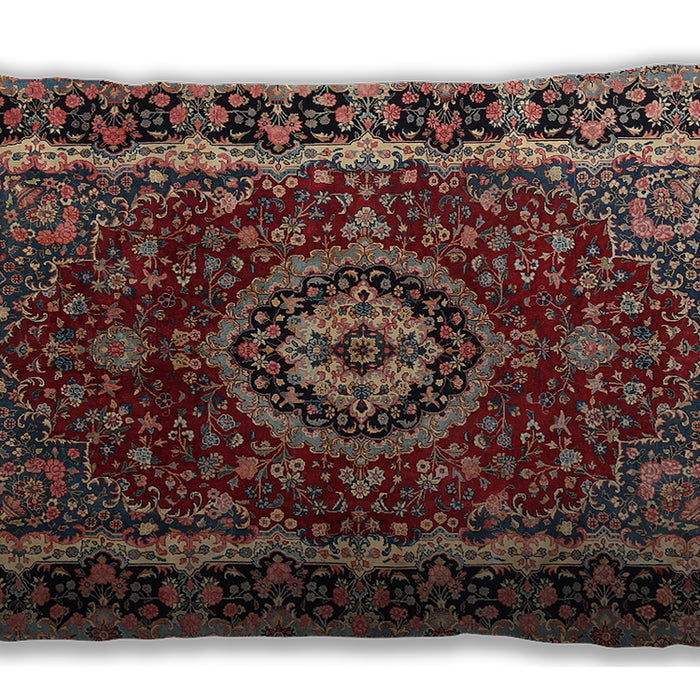 Traditional Classic Rectangular Orange Salmon Pink Lumbar Throw Pillow, 13 inch by 19 inch, lbtr499