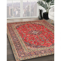 Traditional Light Copper Gold Medallion Rug, tr49