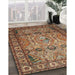 Traditional Brown Persian Rug in Family Room, tr501