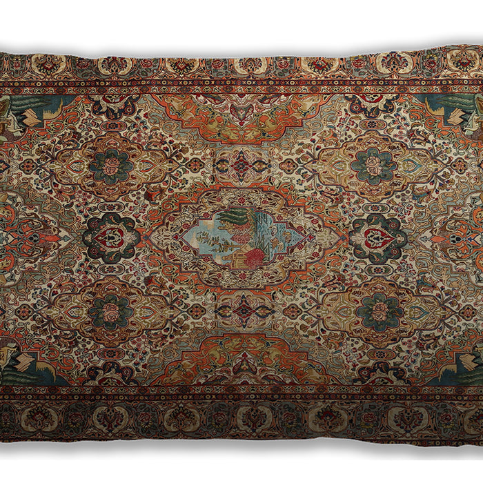 Traditional Classic Rectangular Peru Brown Lumbar Throw Pillow, 13 inch by 19 inch, lbtr501
