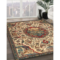 Traditional Sangria Brown Animal Rug, tr503