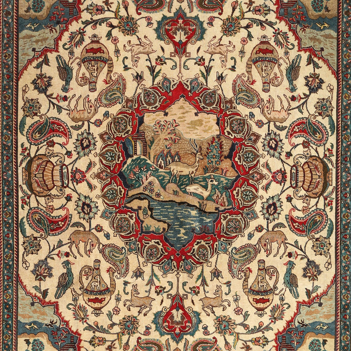 Traditional Sangria Brown Animal Rug, tr503