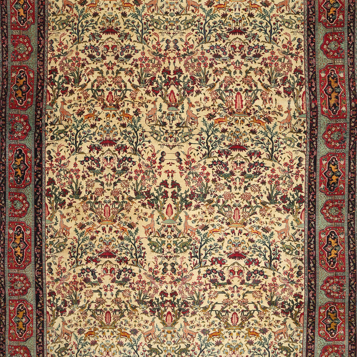 Machine Washable Traditional Metallic Gold Rug, wshtr505