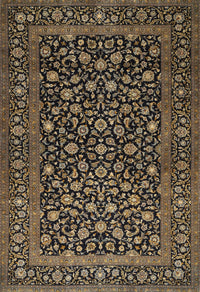 Machine Washable Traditional Orange Brown Rug, wshtr507