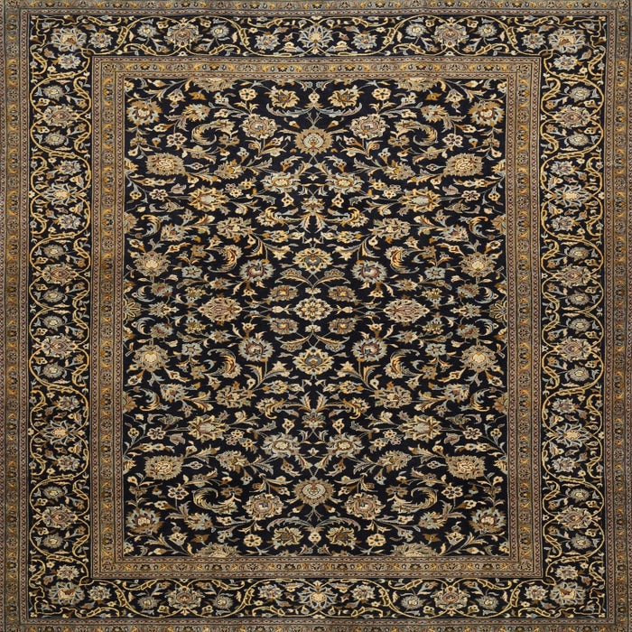 Square Traditional Orange Brown Persian Rug, tr507