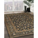 Traditional Orange Brown Persian Rug in Family Room, tr507