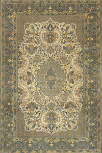 Machine Washable Traditional Dark Brown Rug, wshtr508