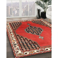 Traditional Orange Salmon Pink Persian Rug, tr510