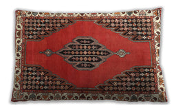 Traditional Classic Rectangular Orange Salmon Pink Lumbar Throw Pillow, 13 inch by 19 inch, lbtr510