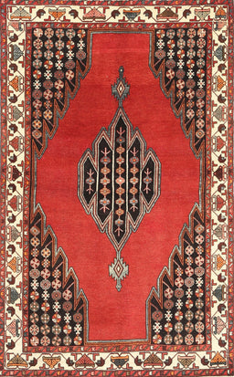 Machine Washable Traditional Orange Salmon Pink Rug, wshtr510