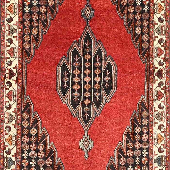 Machine Washable Traditional Orange Salmon Pink Rug, wshtr510