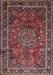 Machine Washable Traditional Orange Salmon Pink Rug, wshtr512