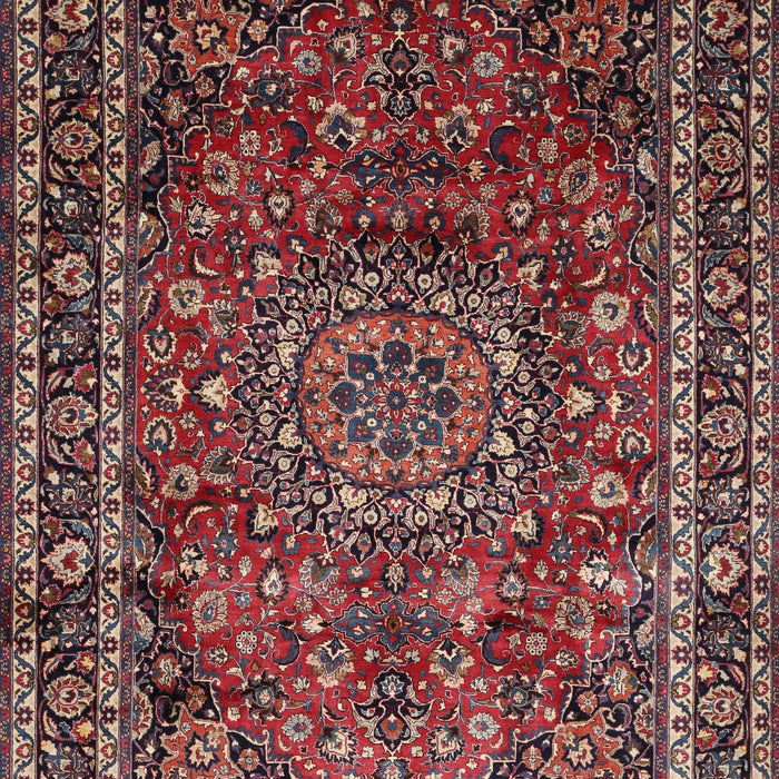 Traditional Orange Salmon Pink Medallion Rug, tr512