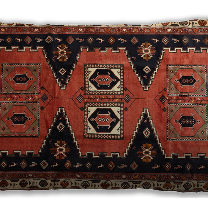 Traditional Classic Rectangular Saffron Red Lumbar Throw Pillow, 13 inch by 19 inch, lbtr513