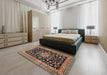 Machine Washable Traditional Night Red Rug in a Bedroom, wshtr515