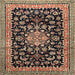 Square Traditional Red Medallion Rug, tr515