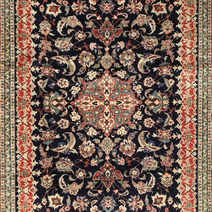 Machine Washable Traditional Night Red Rug, wshtr515