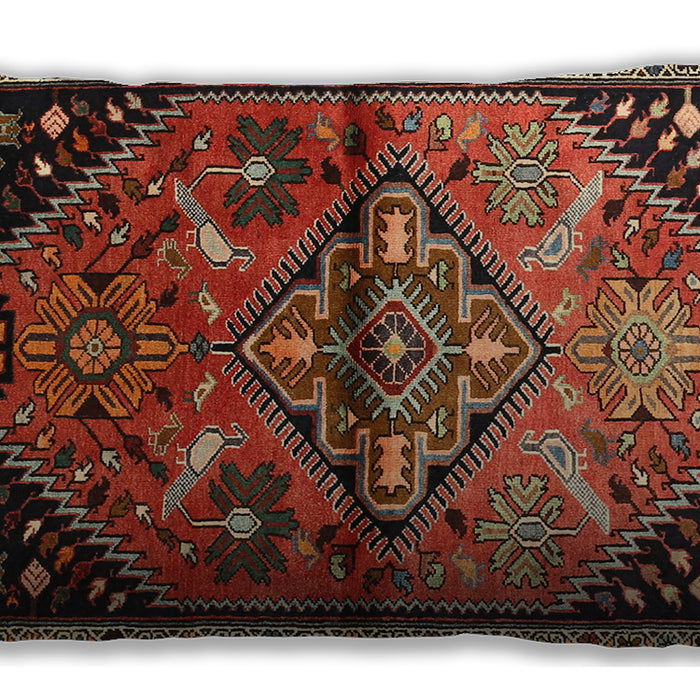 Traditional Classic Rectangular Saffron Red Lumbar Throw Pillow, 13 inch by 19 inch, lbtr516