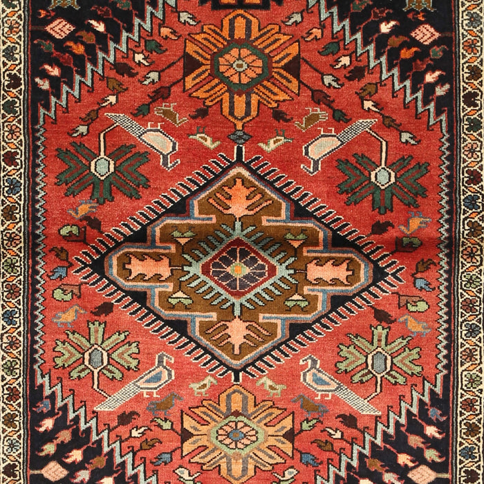 Traditional Saffron Red Persian Rug, tr516