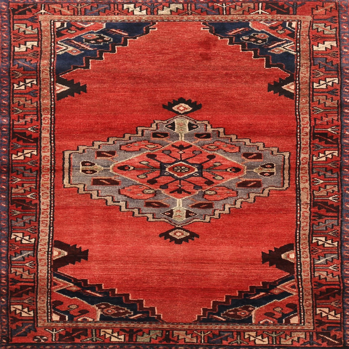 Square Traditional Red Medallion Rug, tr517