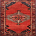 Square Traditional Red Medallion Rug, tr517