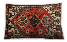 Traditional Classic Rectangular Crimson Red Lumbar Throw Pillow, 13 inch by 19 inch, lbtr519
