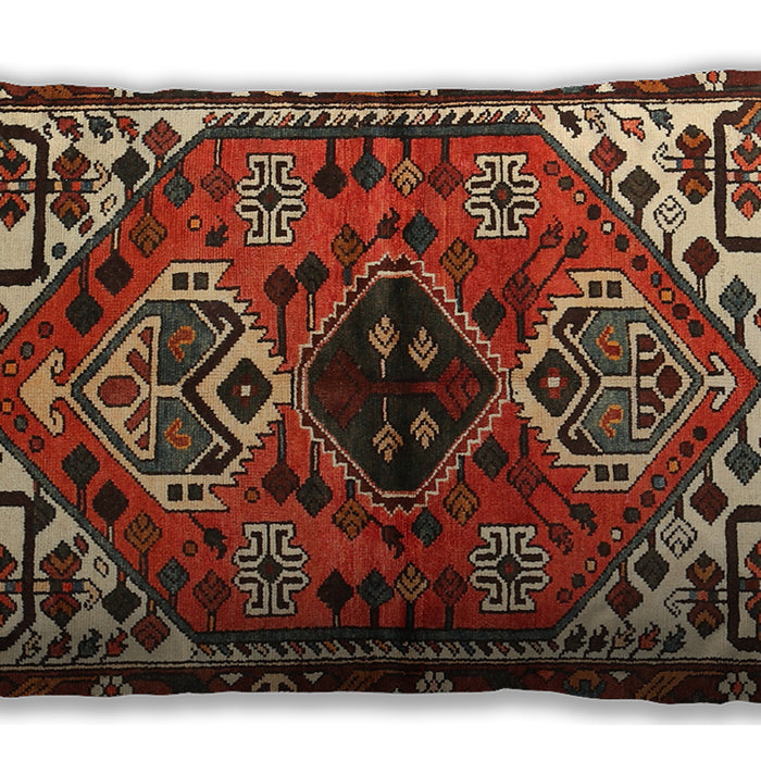 Traditional Classic Rectangular Crimson Red Lumbar Throw Pillow, 13 inch by 19 inch, lbtr519