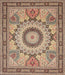 Traditional Chestnut Brown Medallion Rug, tr51